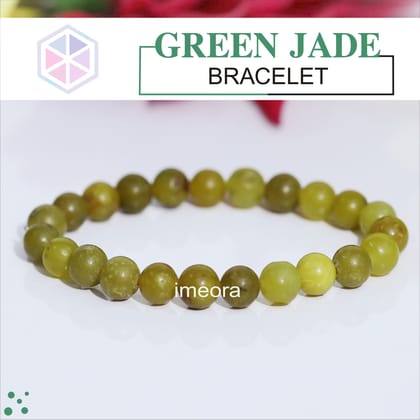 Certified Green Jade 8mm Natural Stone Bracelet