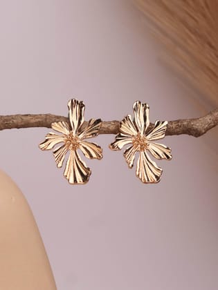 Golden Bloom Flower Earring