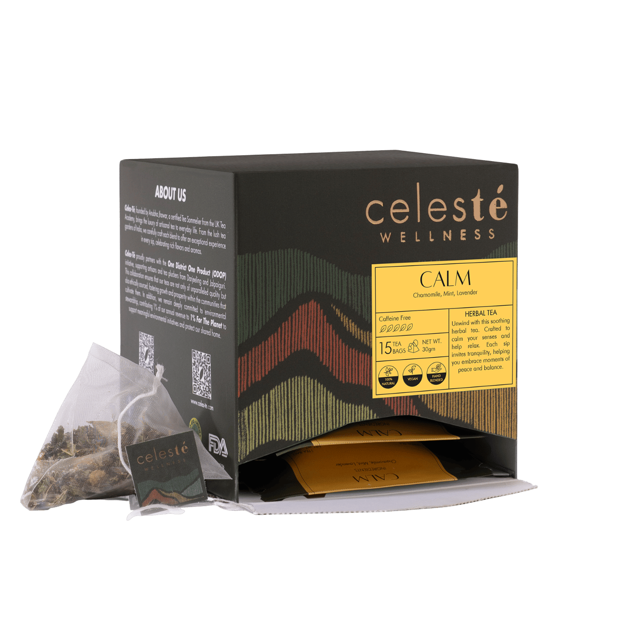 Chamomile Tea Bags | Herbal Tea - 15 Count-15 Pyramid Tea Bags