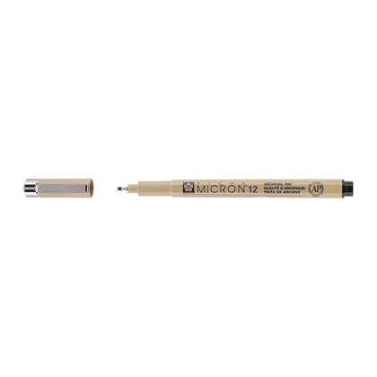 SAKURA PIGMA MICRON pen 12 BLACK pack of 1