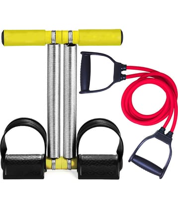 Double Spring Tummy Trimmer For Workout & Heavy Resistance Tube Ab Exerciser