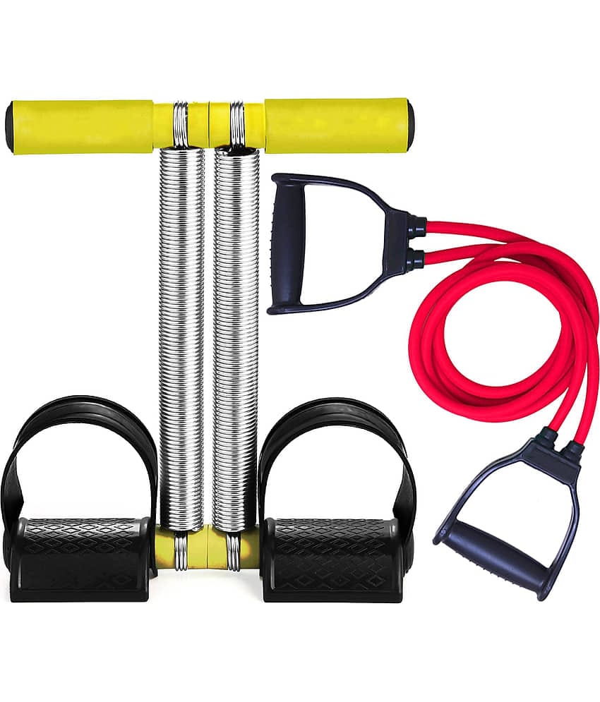 Double Spring Tummy Trimmer For Workout & Heavy Resistance Tube Ab Exerciser