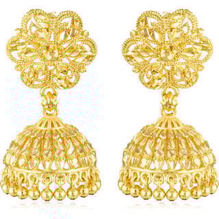 Wedding and Party wear South Screw back Jhumki Earring for Women and Girls  -VFJ1458ERG