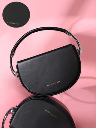 The Semi Hand Bag - Midnight Black-Handbag
