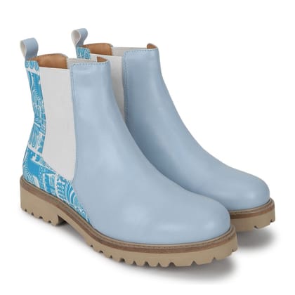 Digital Printed Boot-Light Blue / 8