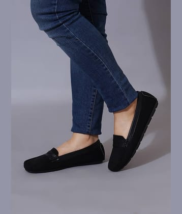 Stylestry Black Women's Loafers