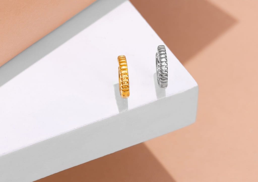 Cutting Edge Men's Hoop Earring (1 Pc Only)