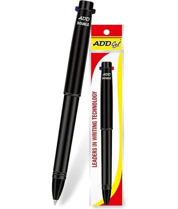 ADD GEL 2 IN 1 DOUBLE BALL PEN Blue And Black Ink (Pack Of 20)