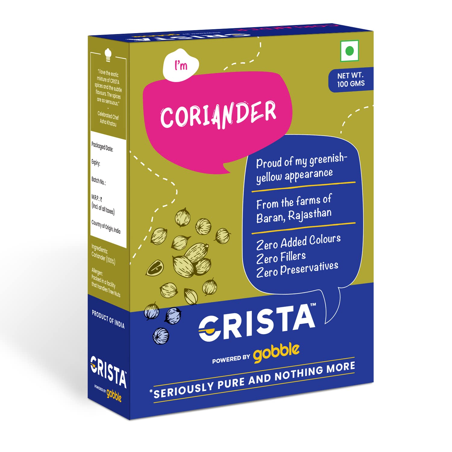 CRISTA Coriander, 100 gm