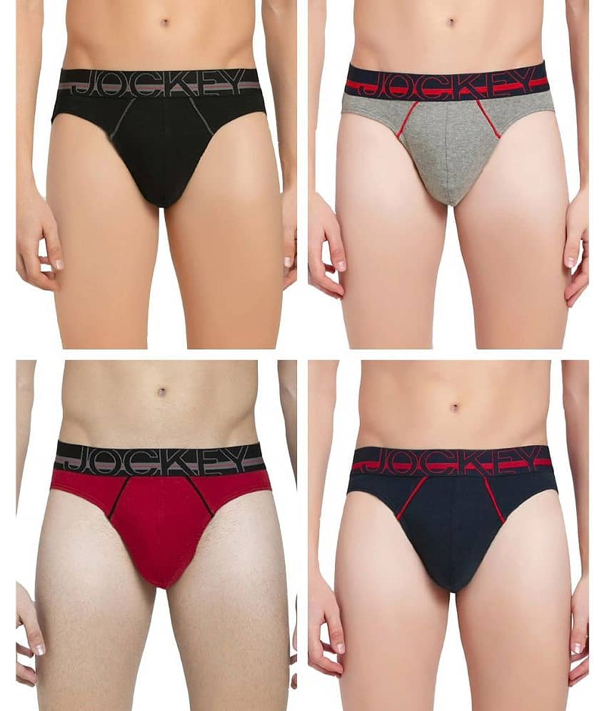 Jockey - Multicolor Cotton Men's Bikini ( Pack of 4 )