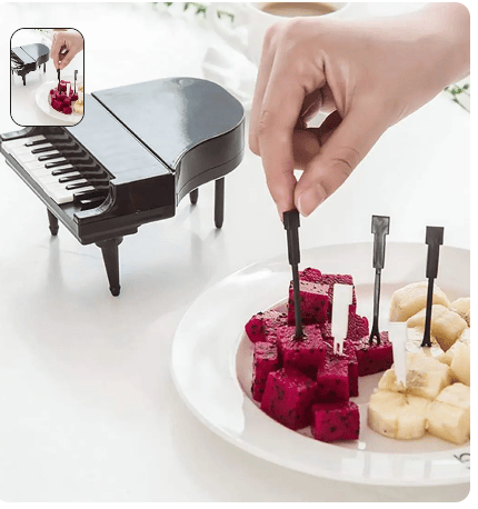 10 Pc Piano Fruit Forks: Fun & Functional for Snacks (Set)