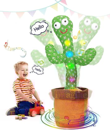 Toy Imagine Cactus Toy for Babies Dancing,Talking, Speaking, Recording | Repeat What You Say | Singing Electronic Pet for Toddlers | Swing and Sing...