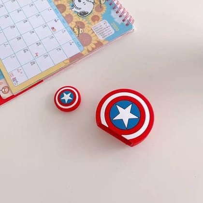 Valente 3D Cartoon Protective Case For Apple 18W/20W Charger with Cable protector-Captain America