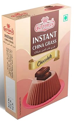 Butterfly Instant China Grass, 50g (Chocolate)  by Butterfly Dessert Mixes and Bakery Needs.