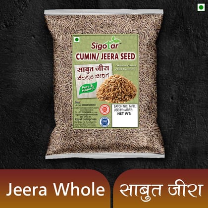 Sigotar Cumin Seeds (Jeera), Pure and Natural, Machine Cleaned, 2kg Pack