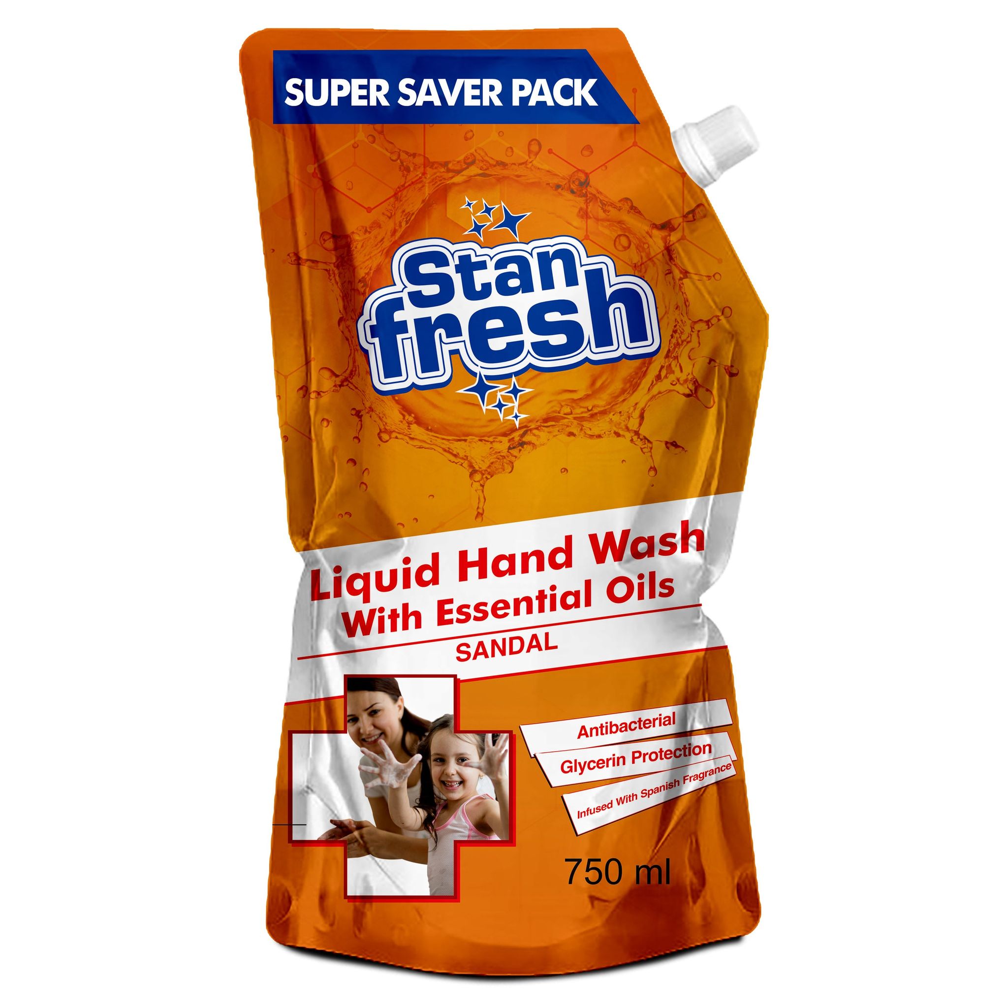 Stanfresh Hygiene Liquid Hand Wash With Essential Oils Sandal750ml.