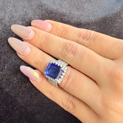 VS Sterling Silver Cocktail Ring 090 9g-9