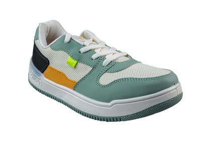 Campus Boys Off White / Pastel Green Sports Shoe-Off White/Pastel Green / 2