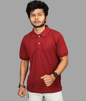 Forbro - Maroon Cotton Regular Fit Men's Sports Polo T-Shirt ( Pack of 1 )