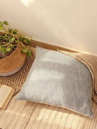 Vindhya - Set Of 2 Cushion Covers (Dark Blue) - Large-60X60cm / Dark Blue / 100% Cotton