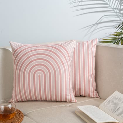 Peachy Dreams Cushion Cover - Set of Two-16"x16"