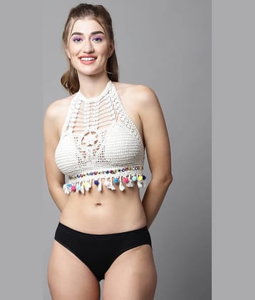 PrettyCat Cotton Women's Bra & Panty Set ( White )