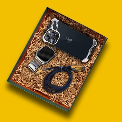 Ritchie Rich - Luxury Tech Gift Set — Case, Strap & Cable-iPhone 12 / Black