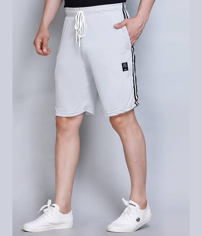 HVBK Grey Polyester Men's Shorts ( Pack of 1 )