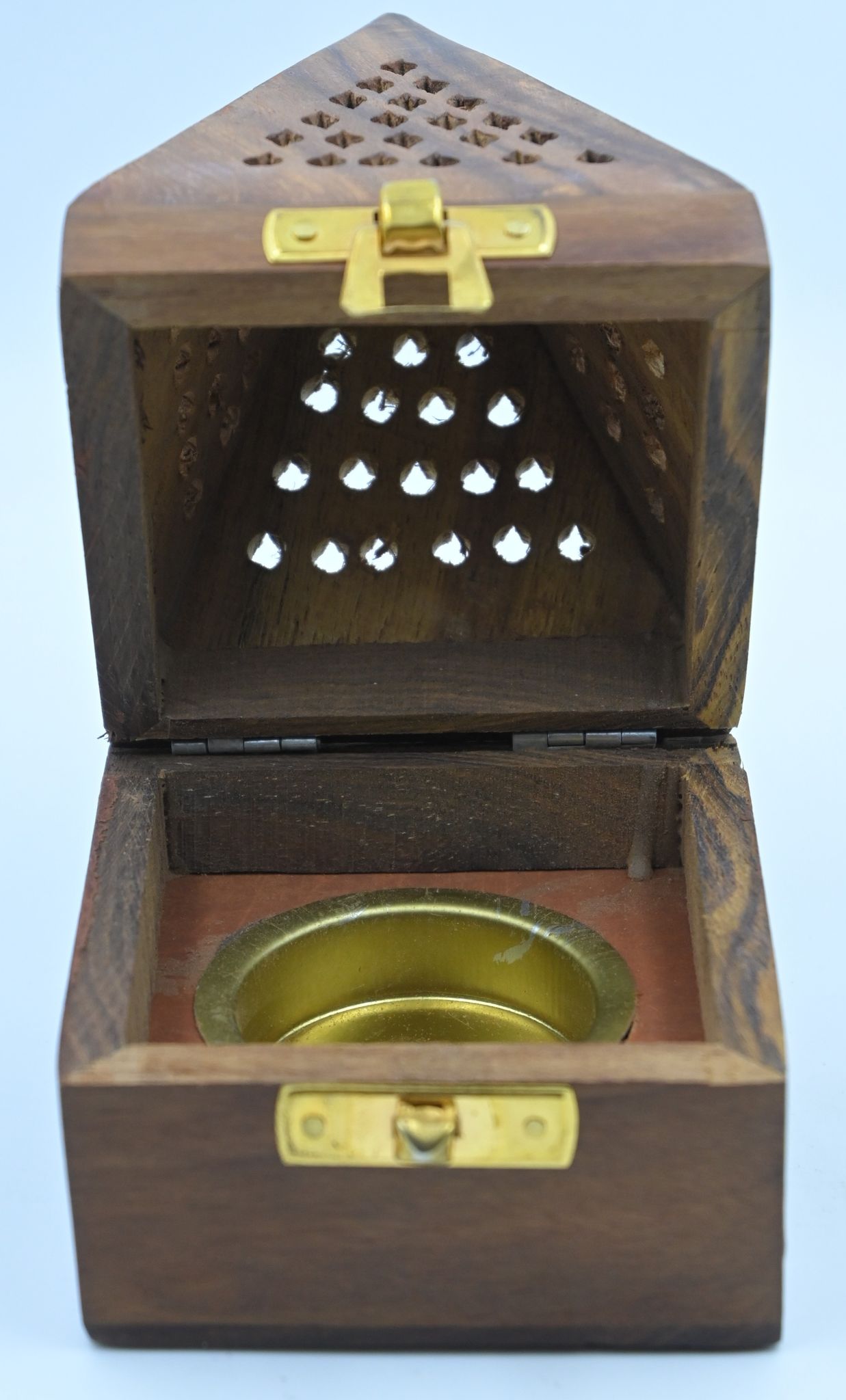 Wooden Incense Stick Holder (Triangle Design)