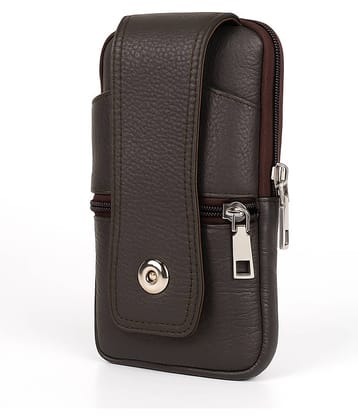 CIMONI Leather Belt Pouch Leather Black Waist Pouch
