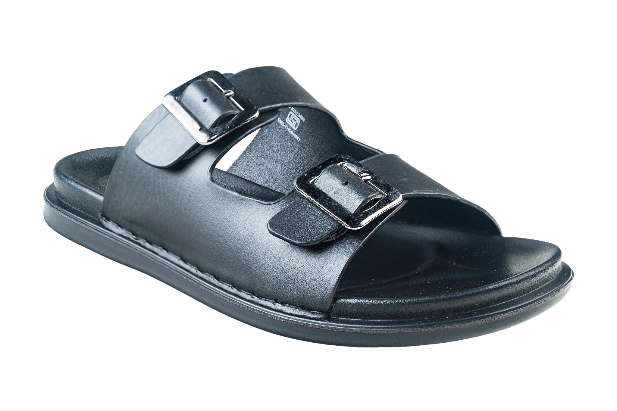 Puntoblu Gents Black Chappal PU-Black/Violet / 6