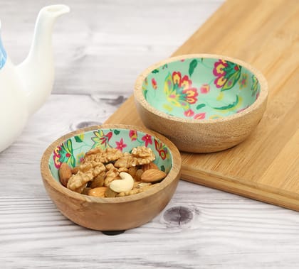 India Circus Neon Cyanic Pop Burst Snack Bowl Set Of 2