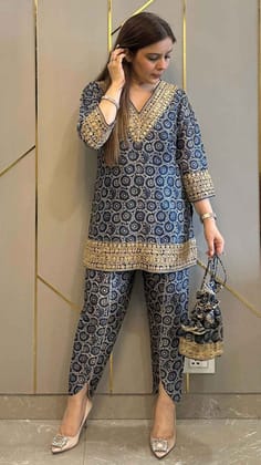 Printed Cotton Co-ord Set for Festivals Printed Cotton Co-ord Set for Festivals