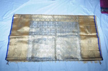 Elegant Ash Grey Saree