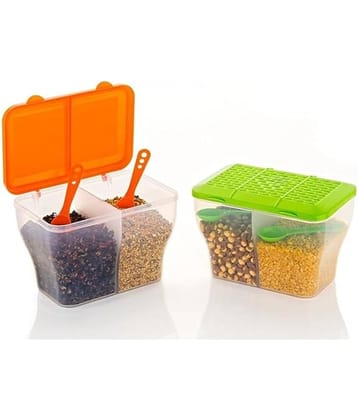 Analog Kitchenware Dal/Masala/Vegetable Plastic Multicolor Multi-Purpose Container ( Set of 2 )