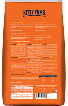 Kitty Yums Adult (+1 Year) Dry Cat Food, Ocean Fish, 3kg