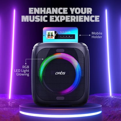 Artis SoundPro 100 Bluetooth Speaker Wireless IPX6 Waterproof USB Type A Charging,Wireless Mic