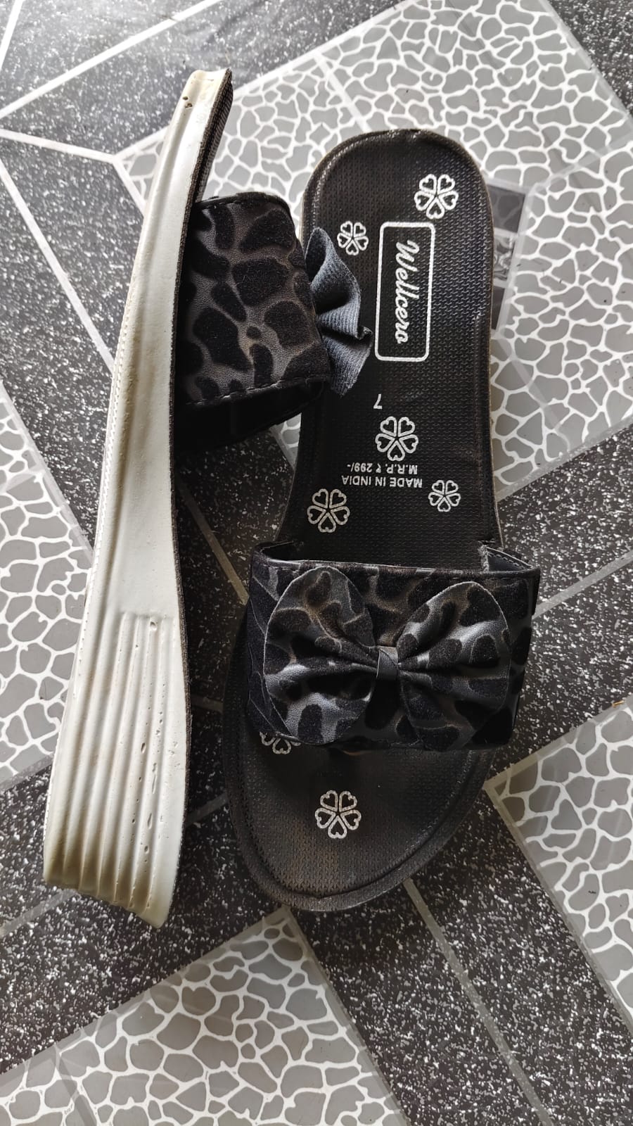 Womens Casual Bow Slide Slipper