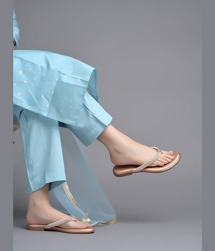 Shoetopia Rose Gold Women's Flats