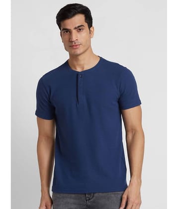 Globus - Navy Blue 100% Cotton Regular Fit Men's T-Shirt ( Pack of 1 )