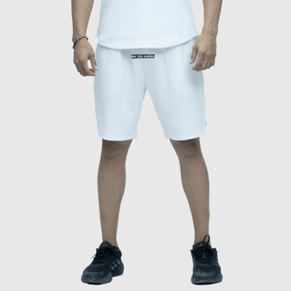 White Textured Comfortable Fit Shorts White Textured Comfortable Fit Shorts