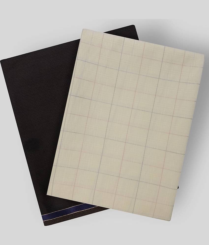 Maharaja - Yellow Cotton Blend Men's Unstitched Shirts & Trousers ( Pack of 1 )