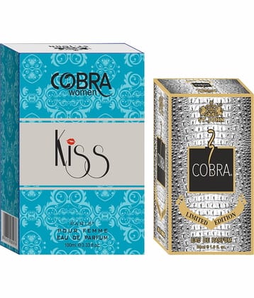 ST.JOHN Cobra Kiss 100ml & Cobra LTD 30ml, Perfume For Men (130ml) - Pack of 2