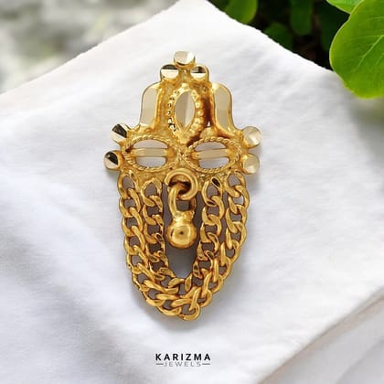 14k Real Gold Indian Women dangle chain style Nose Stud Push Pin