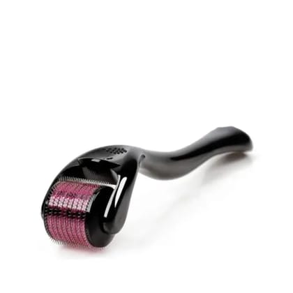 Derma Roller 0.5mm Microneedle Roller for Beard Hair Skin Face Derma Roller 0.5mm Microneedle Roller for Beard Hair Skin Face - Black