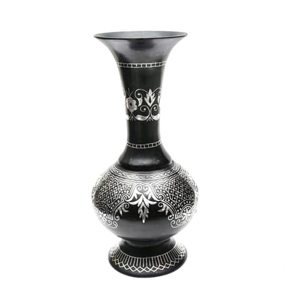 Bidri Work  Lattu Vase Sheet Chura Design  (1TMTDCOKA08503)