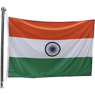 The Flag Shop Indian Outdoor Flag of Size 20in x 30In in 100 Polyester Knitted with Rope/Toggle Rectangle Outdoor Flag