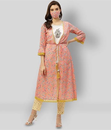 Juniper - Pink Cotton Women's Double Layered Kurti