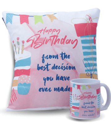 Ros - Pink Gifting Printed Cushion