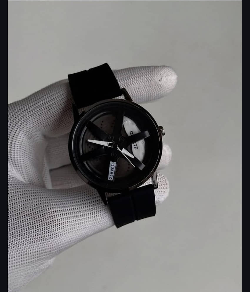 Abrexo Black Silicon Analog Men's Watch